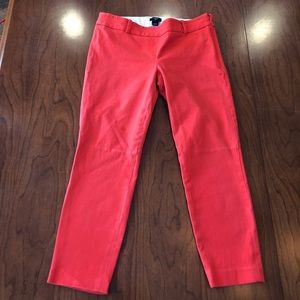 3/$25 J. Crew Coral Cropped Stretch City Fit Pant